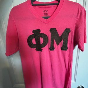 Phi Mu lettered shirt